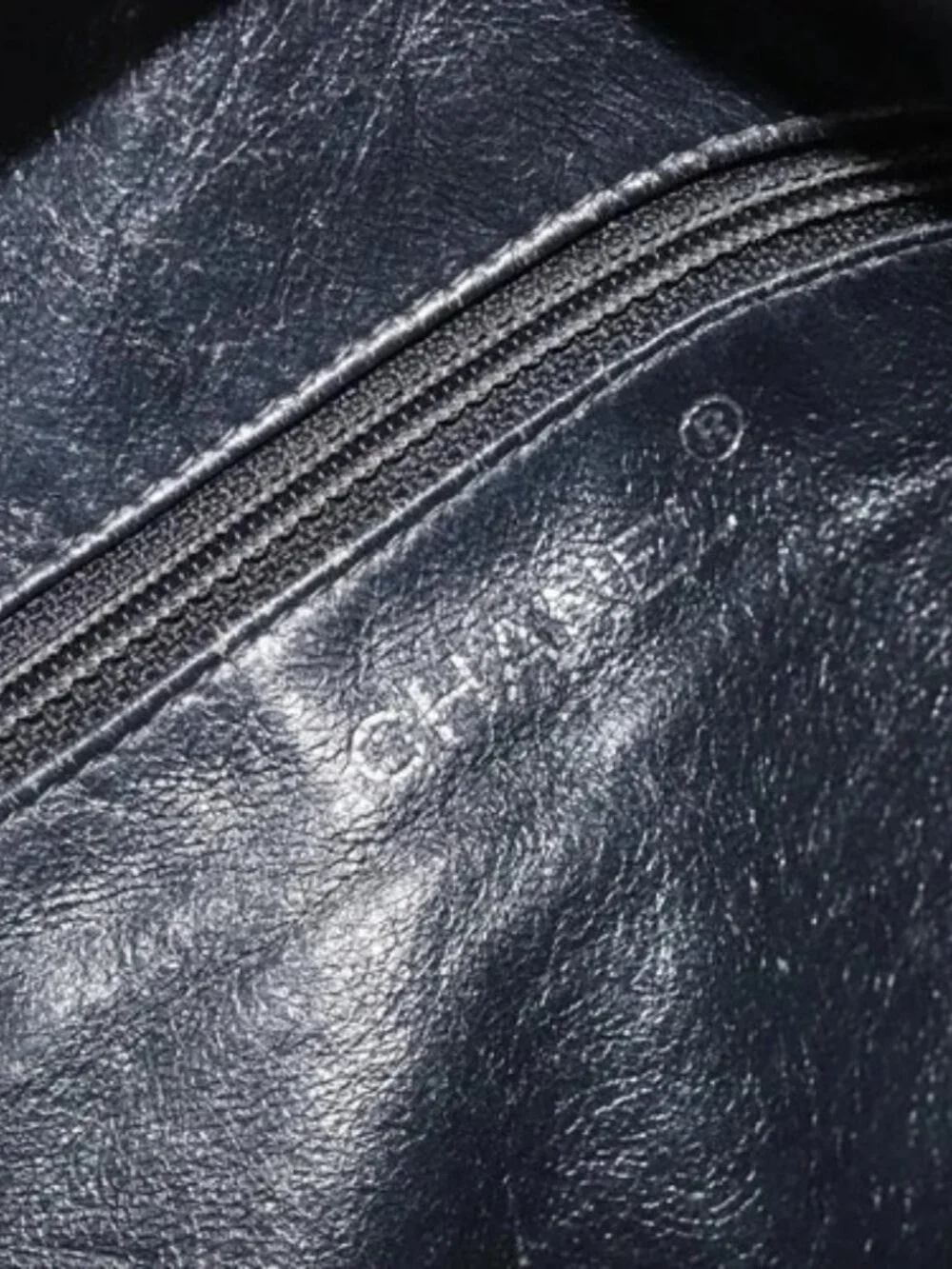 CHANEL Bicolore Shoulder Bag Leather Black Silver CC Auth ka4426